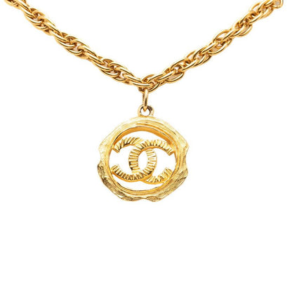 Chanel CC Logo Necklace Gold Plated — view 2