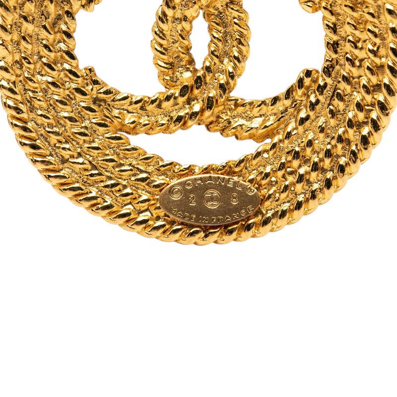 Chanel CC Logo Vintage Brooch Gold Plated — view 3