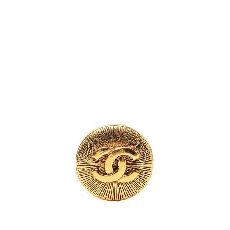 Chanel CC Logo Brooch Gold Plated