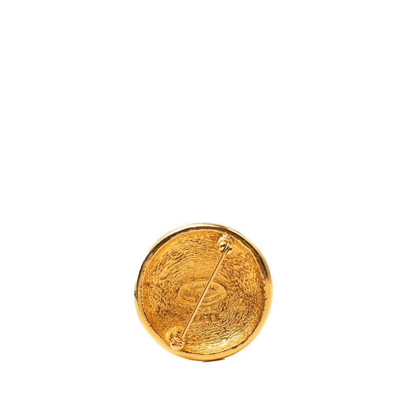 Chanel CC Logo Brooch Gold Plated — view 2