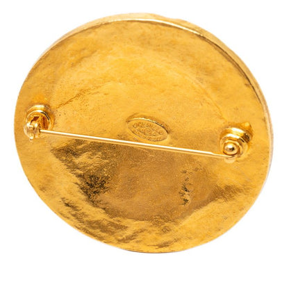 Chanel CC Logo Round Brooch Gold Plated — view 3