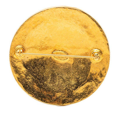 Chanel CC Logo Round Brooch Gold Plated — view 2