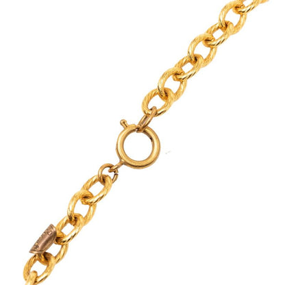 Chanel CC Logo Long Chain Pendant Necklace Gold Plated — view 4