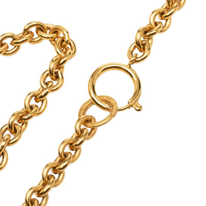 Chanel CC Logo Vintage Chain Pendant Necklace Gold Plated — view 4