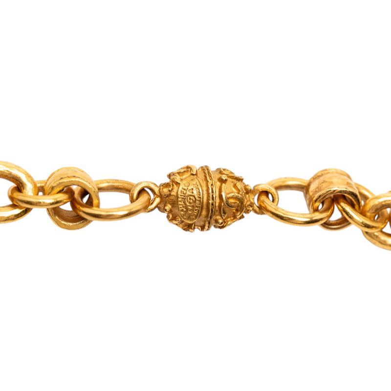 Chanel CC Logo Long Necklace Gold Plated — view 4