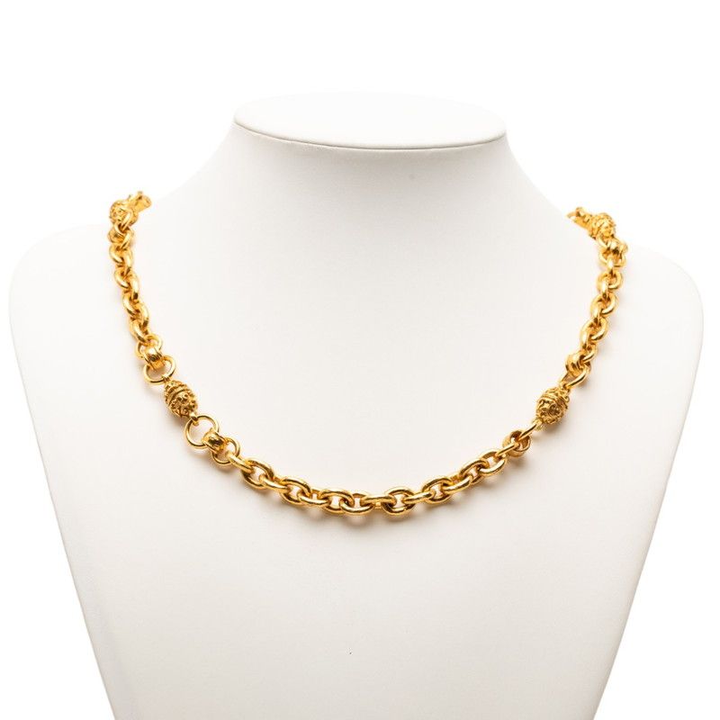 Chanel CC Logo Long Necklace Gold Plated — view 5