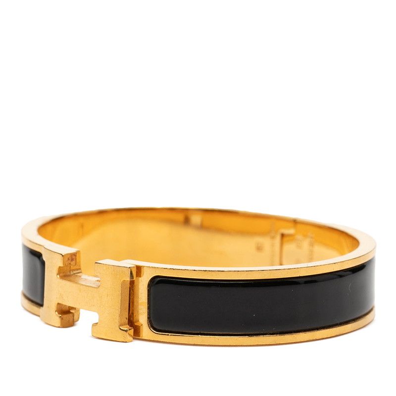Hermes Click PM Bracelet Gold Black Plated Enamel — view 2