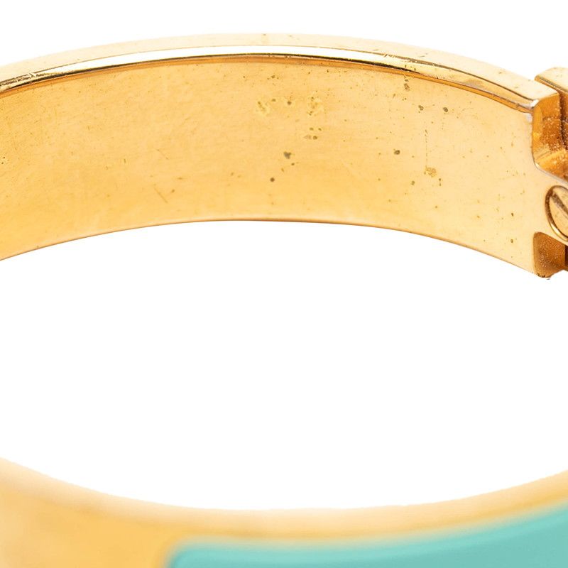 Hermes Click PM Bracelet Gold Light Blue Plated Enamel — view 5
