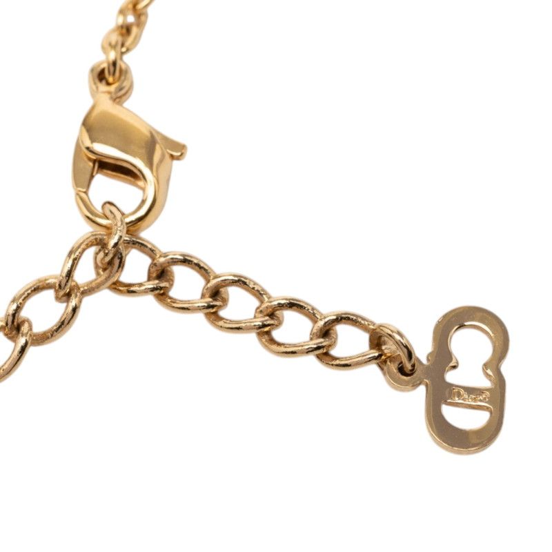 Dior CD Logo Chain Pendant Necklace Gold Plated — view 5
