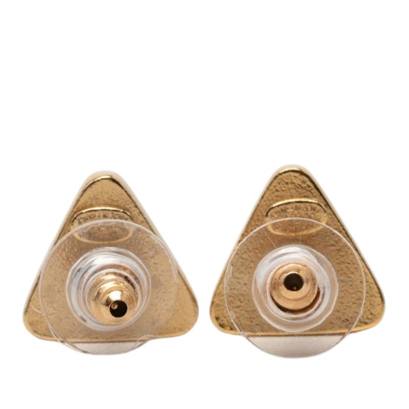 Chanel CC Logo Triangle Earrings 00c Plated — view 2