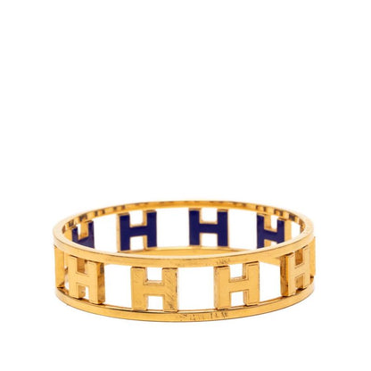 Hermes Rondo Ash Bangle Gold Blue Plated 1- Bracelet — view 5