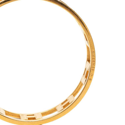 Hermes Rondo Ash Bangle Gold Blue Plated 1- Bracelet — view 7