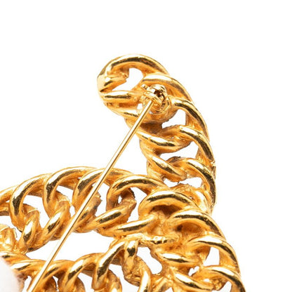 Chanel CC Logo Vintage Chain Brooch Gold Plated — view 4