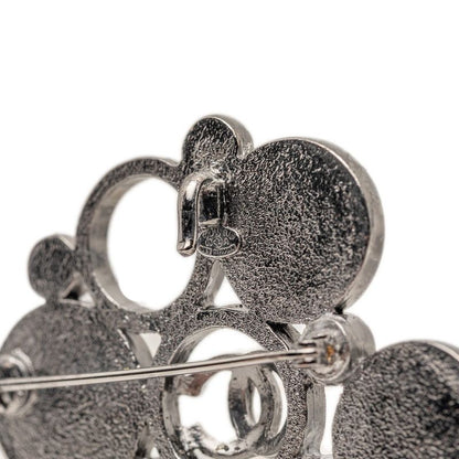 Chanel CC Logo Brooch Silver Multicolor Metal Faux Pearl — view 3