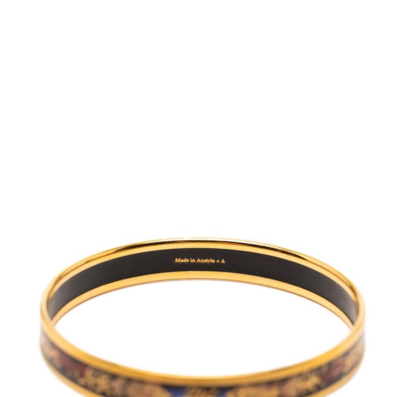 Hermes Enamel PM Cloisonne Bangle Gold Multicolor Plated 1- Bracelet — view 5