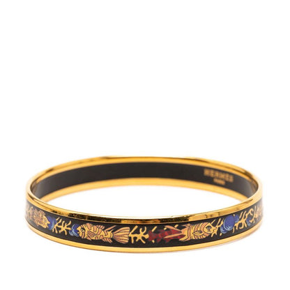Hermes Enamel PM Cloisonne Bangle Gold Multicolor Plated 1- Bracelet — view 2
