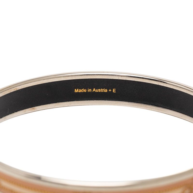 Hermes Enamel PM Cloisonne Bangle Gold Beige Metal 1- Bracelet — view 5