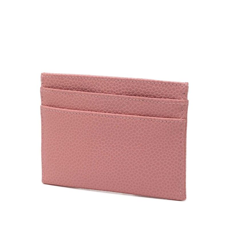 Chanel CC Logo Card Case Pink Caviar Leather — view 2