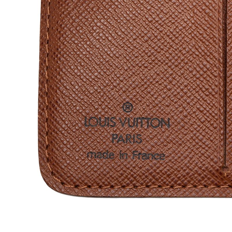 Louis Vuitton Monogram Compact Zip Bifold Wallet Brown Leather — view 6