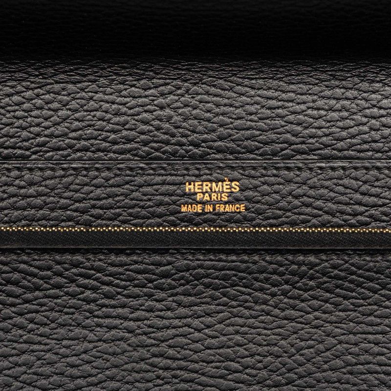 Hermes Pochette Jet Clutch Black Ardennes — view 6