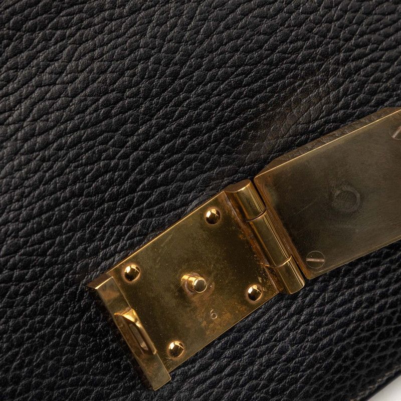 Hermes Pochette Jet Clutch Black Ardennes — view 4