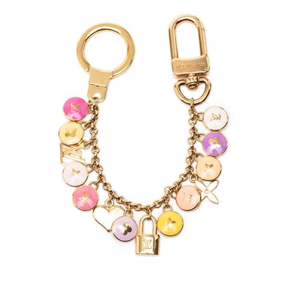 Louis Vuitton Porte Cles Chenne Pastille Key Holder Key Sling Bag Charm Gold