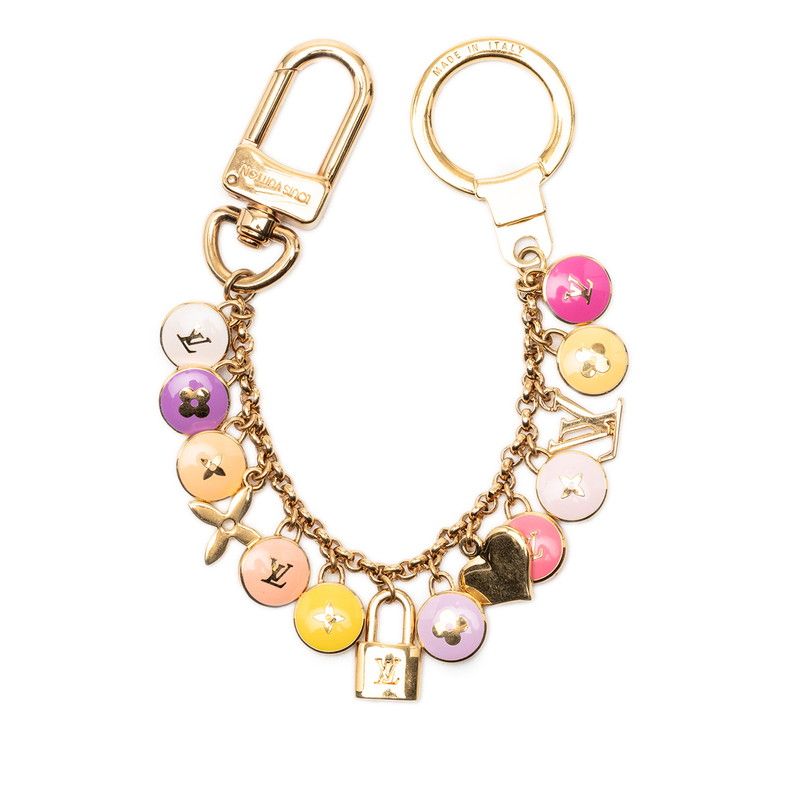 Louis Vuitton Porte Cles Chenne Pastille Key Holder Key Sling Bag Charm Gold — view 2