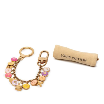 Louis Vuitton Porte Cles Chenne Pastille Key Holder Key Sling Bag Charm Gold — view 4