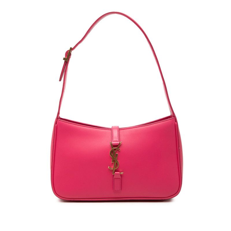 Saint Laurent Hobo Shoulder Bag Pink Leather