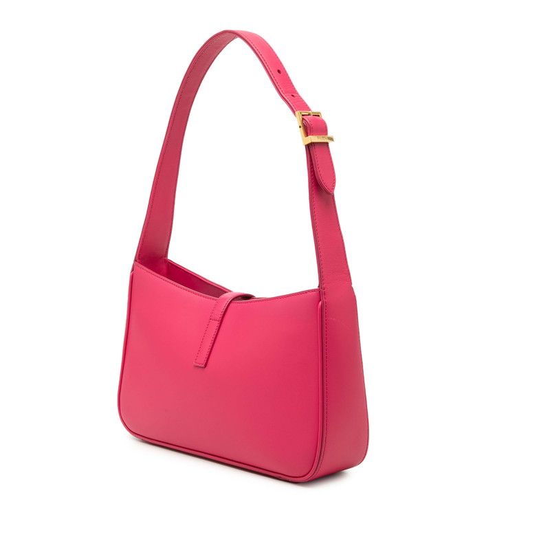 Saint Laurent Hobo Shoulder Bag Pink Leather — view 2