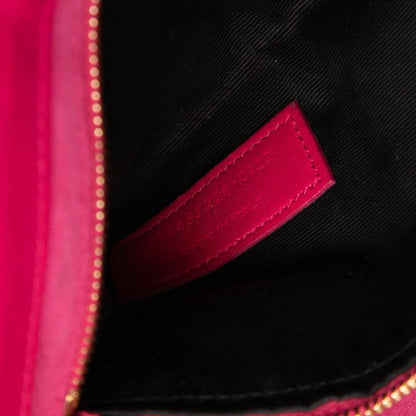 Saint Laurent Hobo Shoulder Bag Pink Leather — view 6