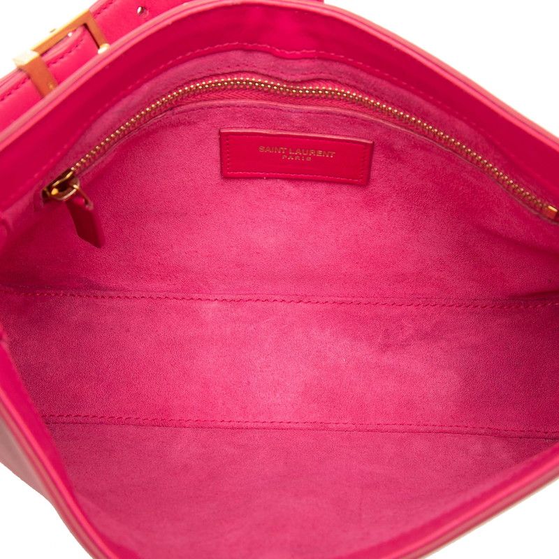 Saint Laurent Hobo Shoulder Bag Pink Leather — view 4
