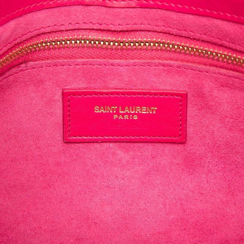Saint Laurent Hobo Shoulder Bag Pink Leather — view 5