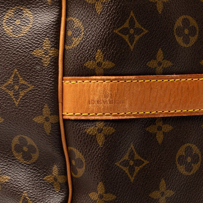 Louis Vuitton Monogram Keepall Bandouliere 60 Boston Bag 2-Way Brown Leather — view 5