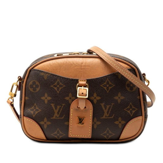 Louis Vuitton Monogram Deauville Mini Crossbody Shoulder Bag Pochette Brown