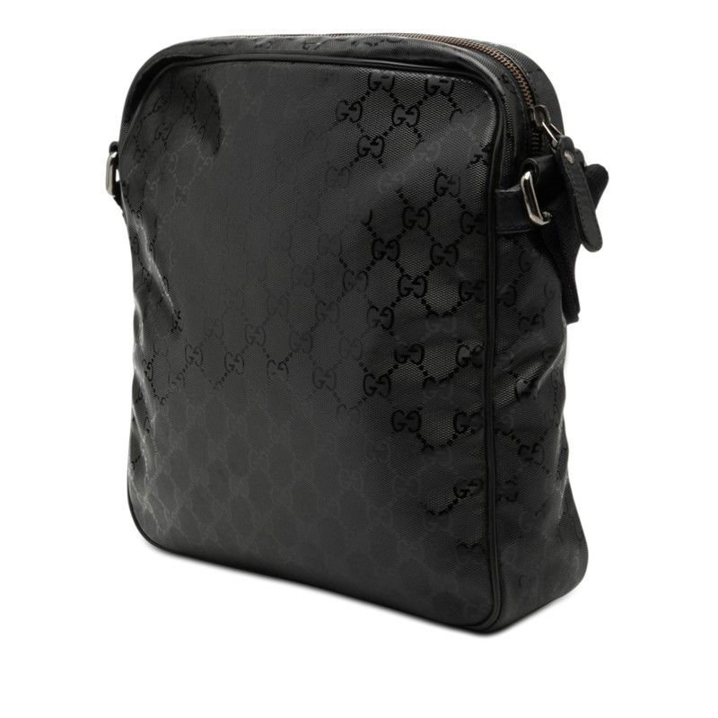 Gucci GG Supreme Crossbody Shoulder Bag Black Leather — view 2