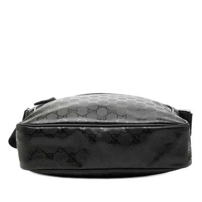 Gucci GG Supreme Crossbody Shoulder Bag Black Leather — view 3