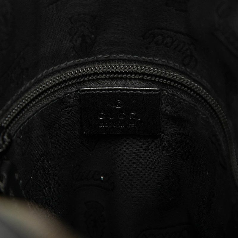 Gucci GG Supreme Crossbody Shoulder Bag Black Leather — view 6