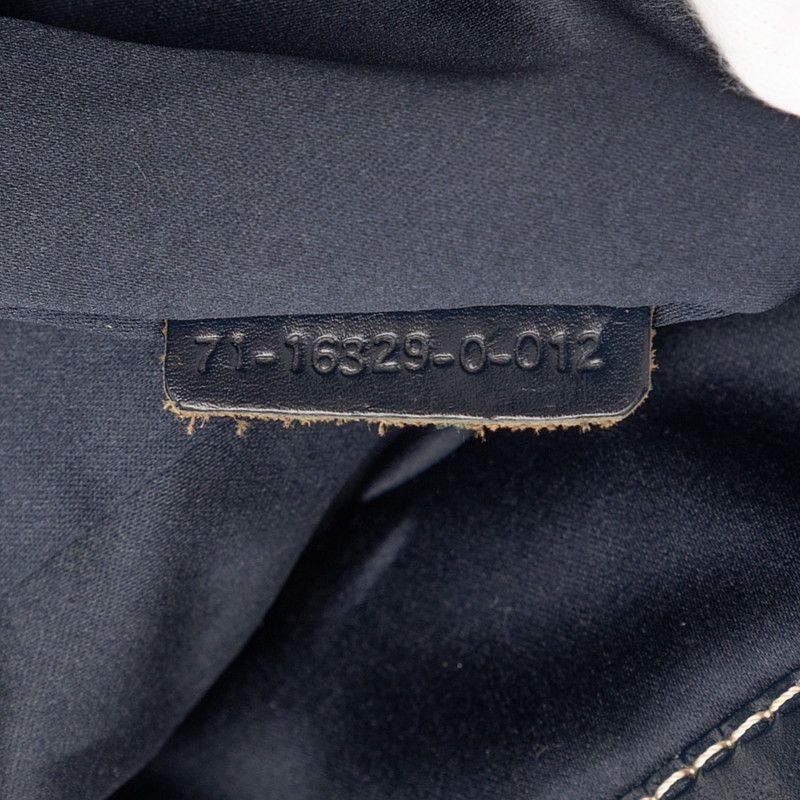 Fendi Zucchino Tote Gray Navy Canvas Leather — view 6