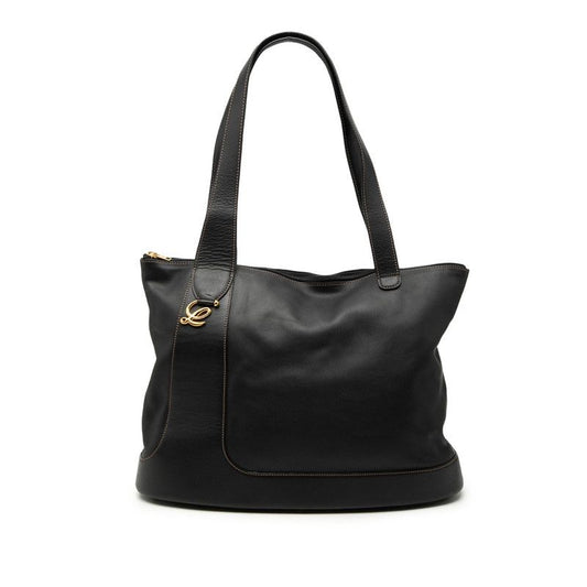 Loewe Tote Shoulder Bag Black Leather