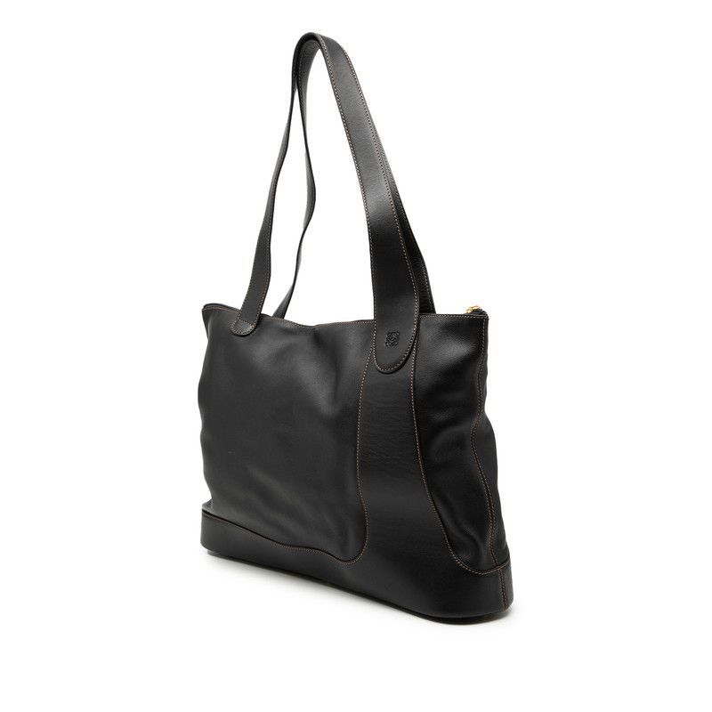 Loewe Tote Shoulder Bag Black Leather — view 2