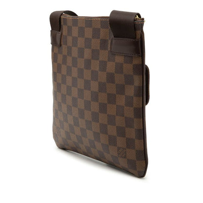 Louis Vuitton Damier Pochette Melville Crossbody Shoulder Bag Brown Leather — view 2
