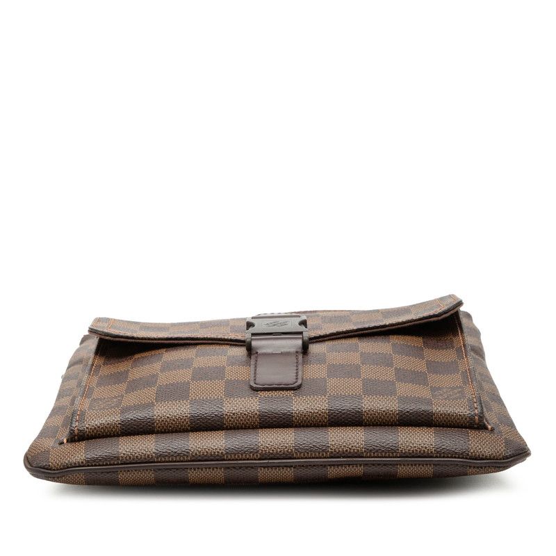 Louis Vuitton Damier Pochette Melville Crossbody Shoulder Bag Brown Leather — view 3