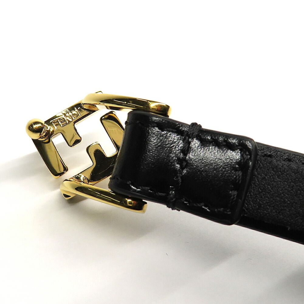 Fendi FF Diamond Belt 1.5 cm Black Cles — view 5