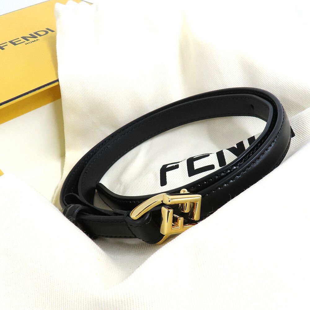 Fendi FF Diamond Belt 1.5 cm Black Cles — view 9
