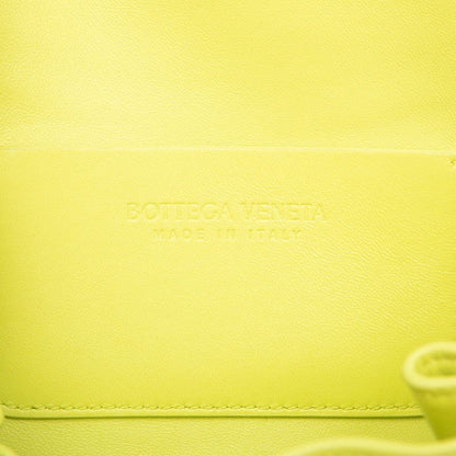 Bottega Veneta Beak Small Triangle Flap Shoulder Bag Neon Yellow Leather — view 5
