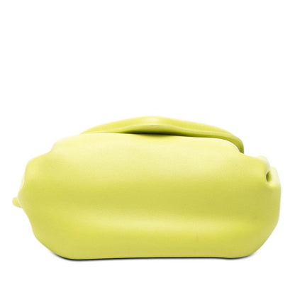 Bottega Veneta Beak Small Triangle Flap Shoulder Bag Neon Yellow Leather — view 3