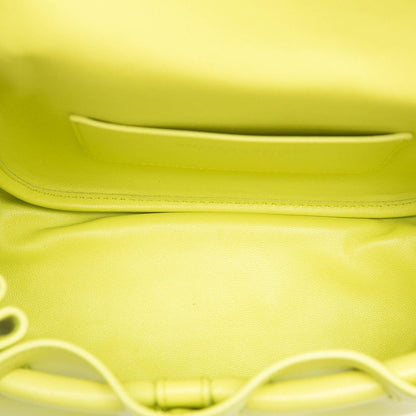 Bottega Veneta Beak Small Triangle Flap Shoulder Bag Neon Yellow Leather — view 4