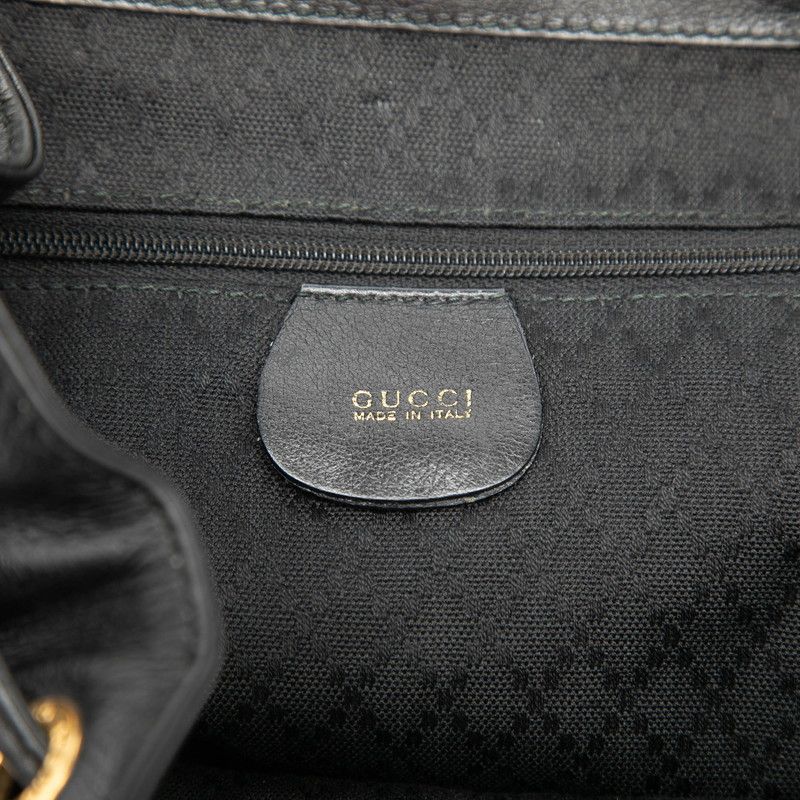 Gucci Bamboo Backpack 003 Black Leather — view 5