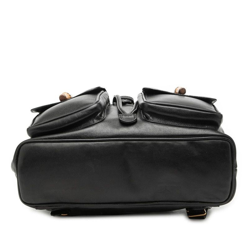 Gucci Bamboo Backpack 003 Black Leather — view 3